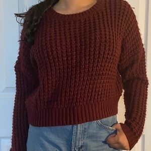 Maroon knit sweater